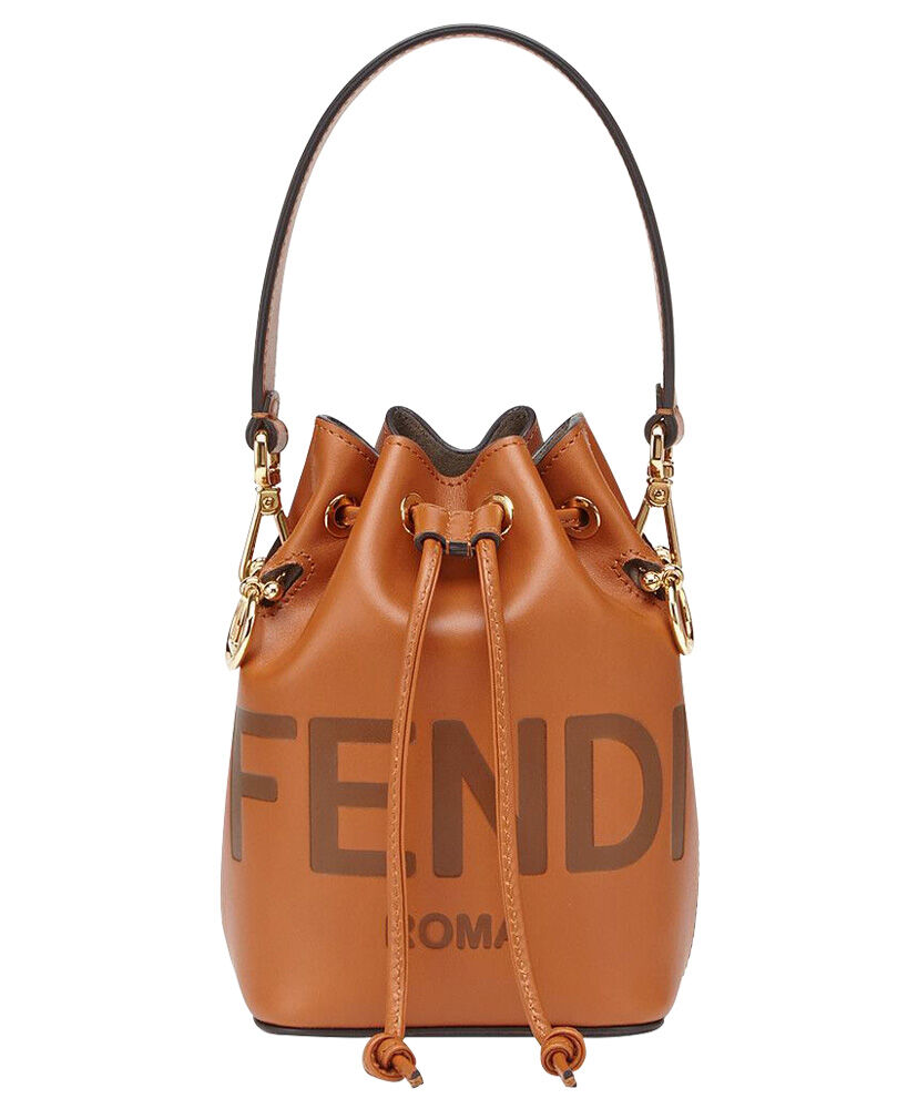 Fendi Mini Mon Tresor FF Leather Shoulder Bag Black